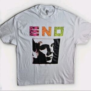 Brian Eno Graphic T Shirt XL American Apparel 1301 White Music Art Tee Mens